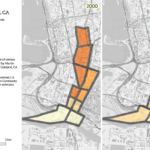Maps showing Oakland census tracts intersected by MLK Drive in 2000 and 2017