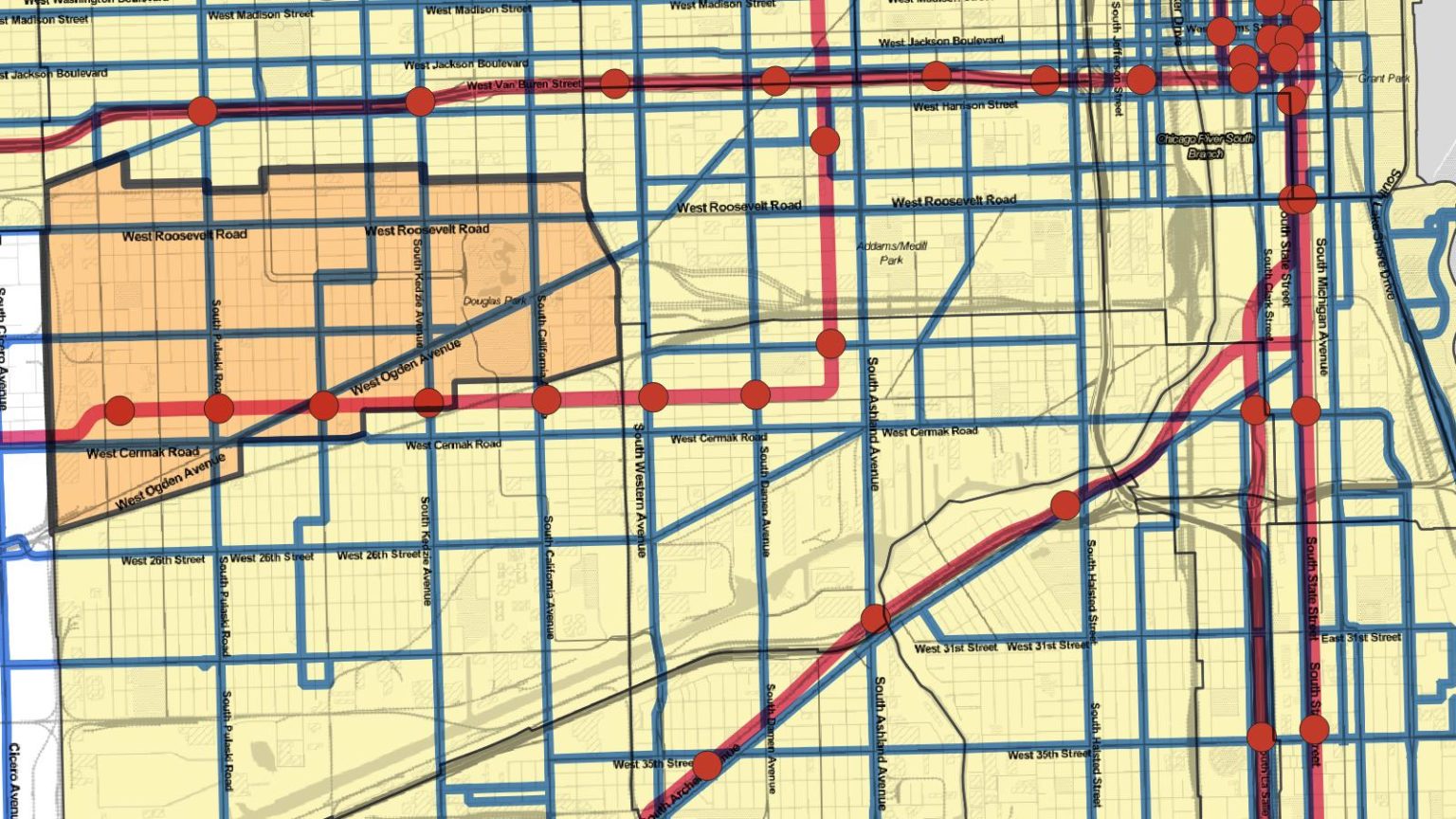 Collection of Chicago (North Lawndale) maps Bike Lab